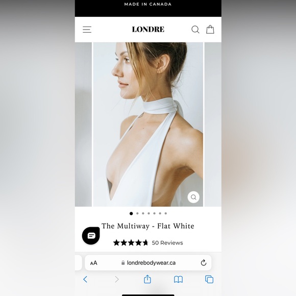 White Londre Multi way one piece bathing suit. - Picture 1 of 8